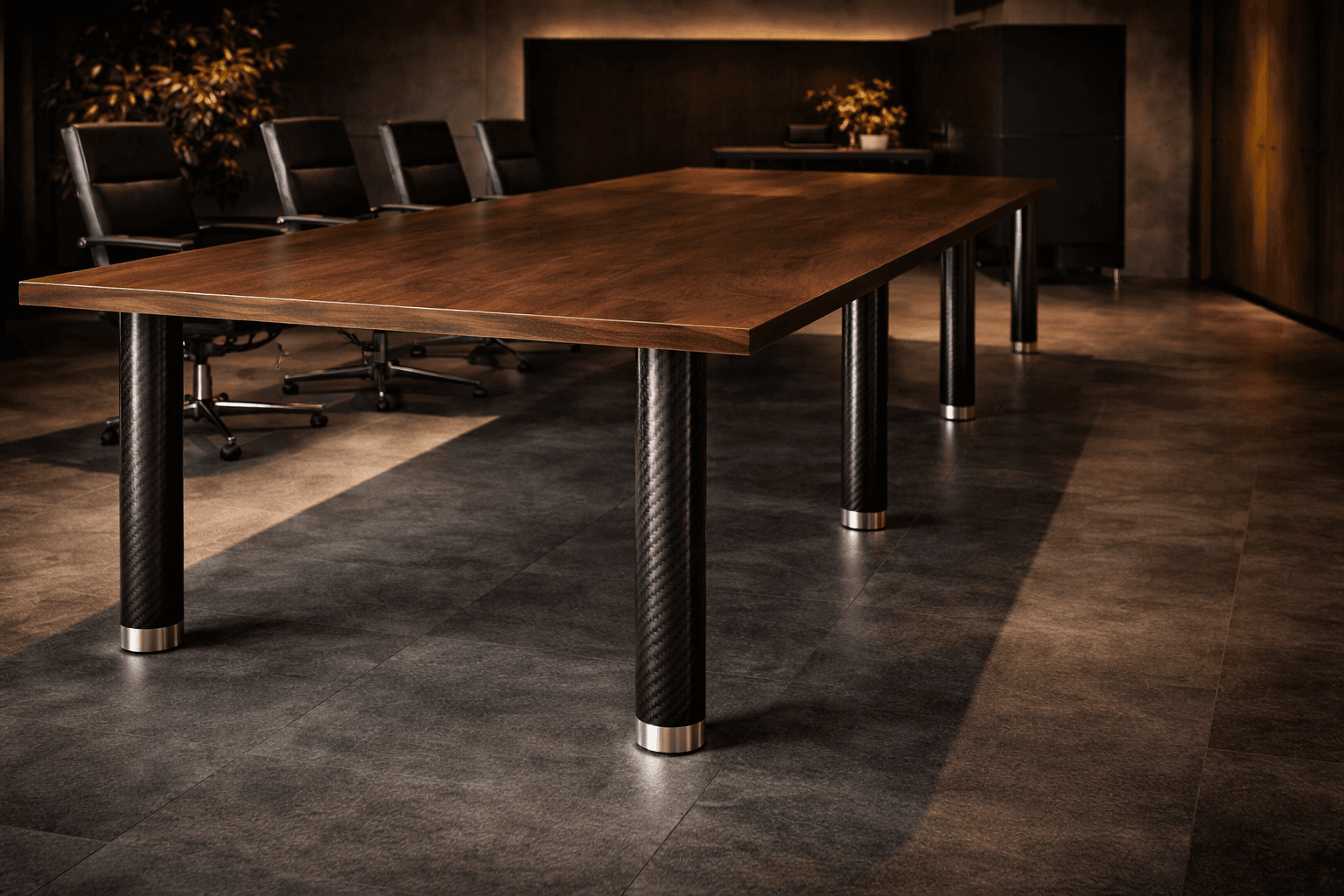 Ambiente con arredo in carbonio Reglass